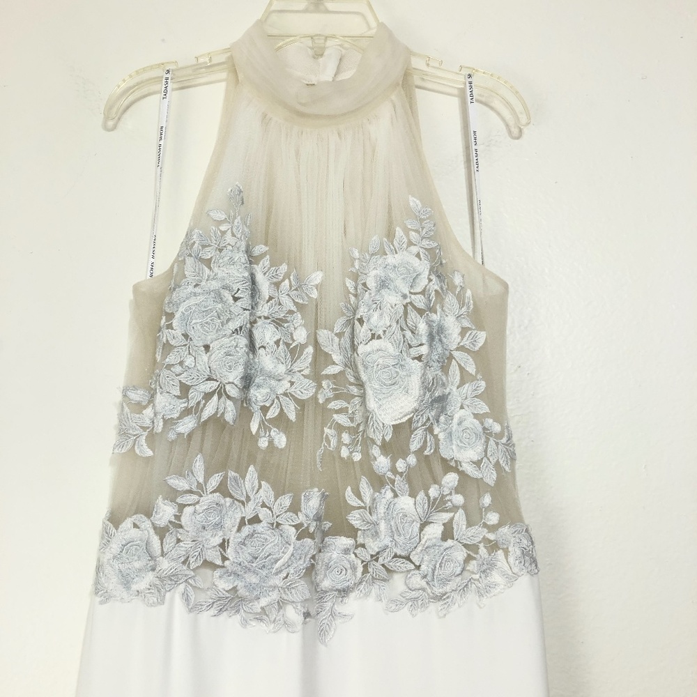 Tadashi Shoji Dianna Embroidered Halter Gown - Picture 9 of 12